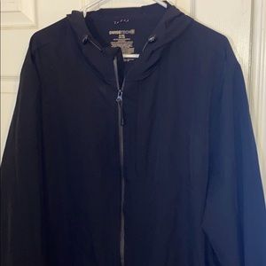 Black zip up windbreaker Jacket